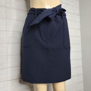Loft Petite Tie Waist Pocket Skirt